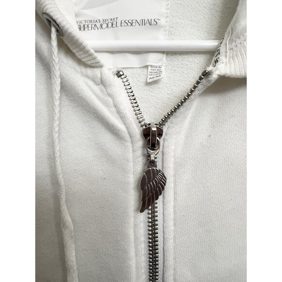 RARE Victoria’s Secret Supermodel Essentials Hoodie M Angel Wings Y2K Bling - Picture 4 of 14